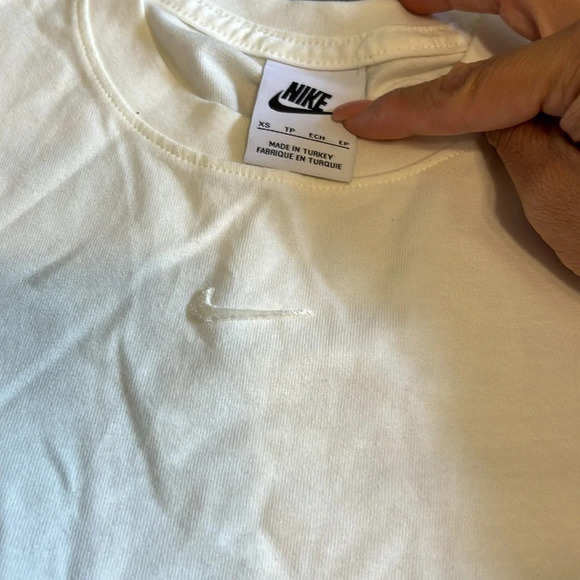 Nike x Euphoria Color Clash Maxi Tee Dress Tan Cream XS Slit Sporty Streetwear - Picture 6 of 10